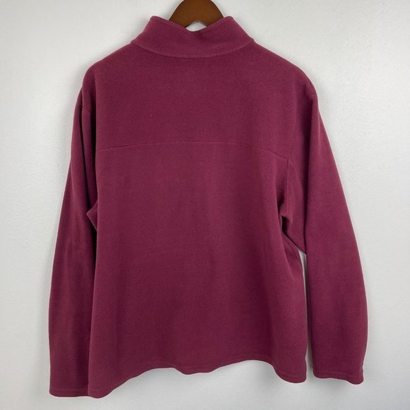 LL BEAN‎ Men's Trail Fleece Full Zip 291724 SIZE XL REG MAROON Outdoors Jacket - Picture 2 of 10